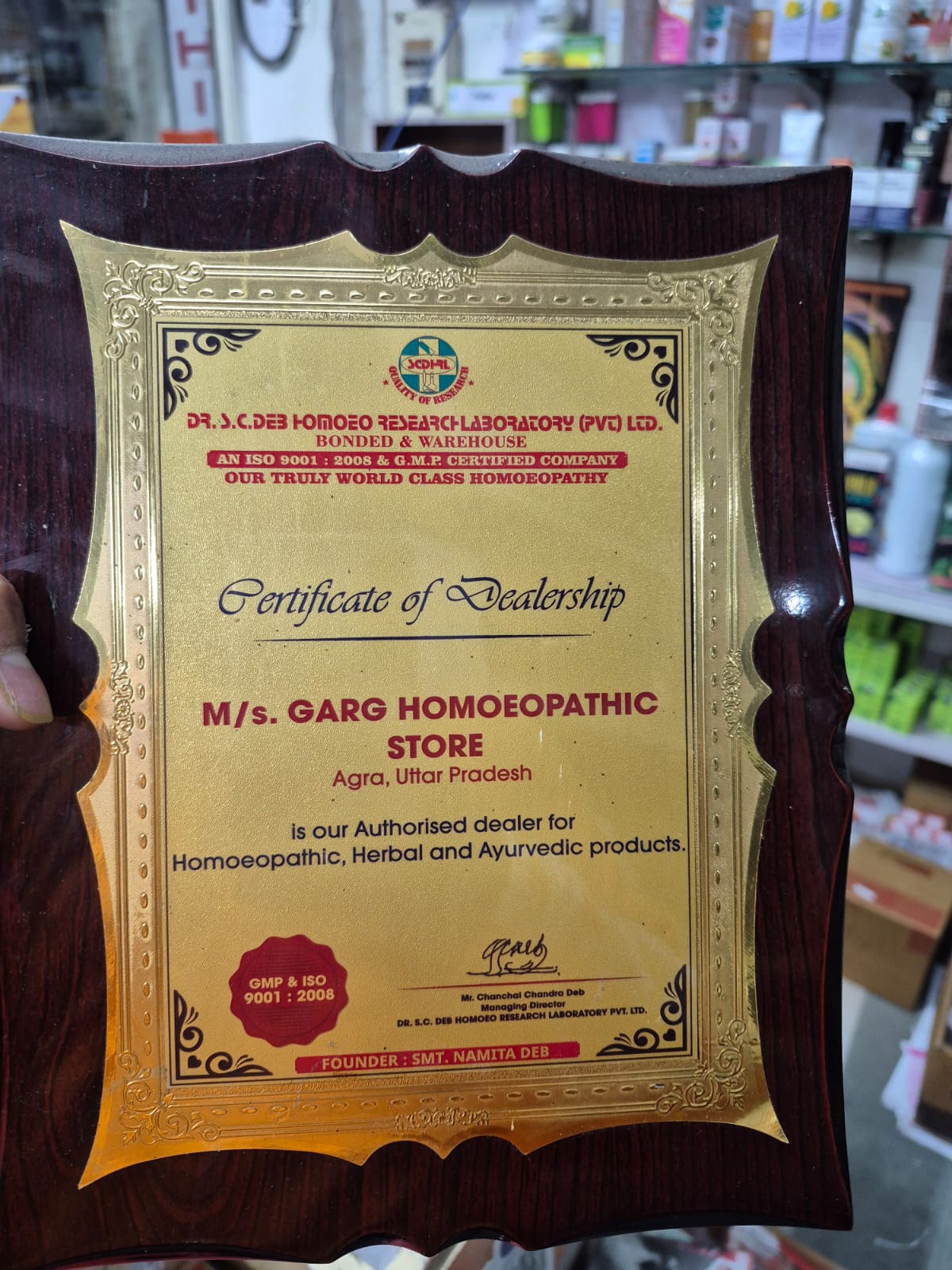 Certificate Of Dealership